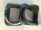 Set Of 2 Pcs Black Finish Wooden Base For Us Navy Diver Diving Helmet Décor Gift
