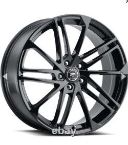 Set of 4 463BK Platinum Valor 17 Black with Gloss Finish Wheels