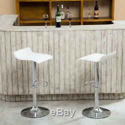 Set of 4 Bar Stool Adjustable Height Leather Counter Swivel Dining Bar Chair US