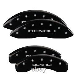 Set of 4 Black finish, Silver Denali