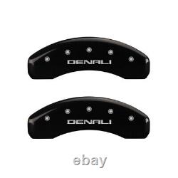 Set of 4 Black finish, Silver Denali