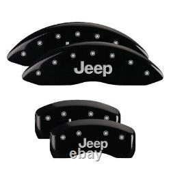 Set of 4 Black finish, Silver JEEP