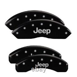 Set of 4 Black finish, Silver JEEP