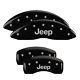 Set Of 4 Black Finish, Silver Jeep