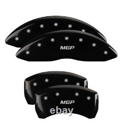 Set of 4 Black finish, Silver MGP