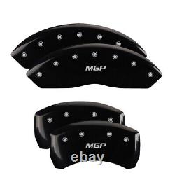 Set of 4 Black finish, Silver MGP