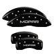 Set Of 4 Black Finish, Silver Mopar