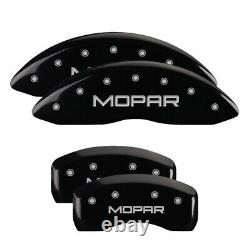 Set of 4 Black finish, Silver MOPAR