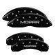 Set Of 4 Black Finish, Silver Mopar