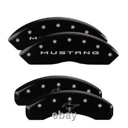 Set of 4 Black finish, Silver Mustang / Bar & Pony (2015)