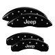 Set Of 4 Black Finish, Silver For Jeep