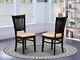 Set Of 4 Vancouver Dinette Kitchen Dining Chairs With Padded Seat Black Finish