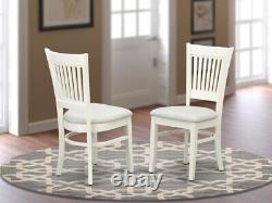 Set of 4 Vancouver dinette kitchen dining chairs with padded seat black finish