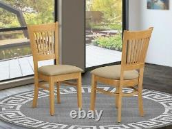 Set of 6 Vancouver dinette kitchen dining chairs with padded seat black finish