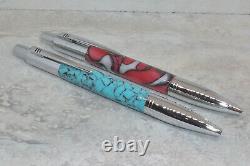 Set of 8 Vesper Click pen in Acrylic 006, Chrome Finish