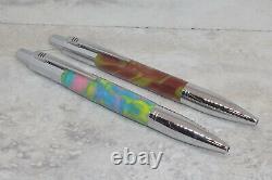 Set of 8 Vesper Click pen in Acrylic 007, Chrome Finish