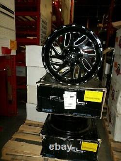 Set of Fuel D581 Triton wheels 20x9 6-139.7 / 6-135(1) gloss black milled finish