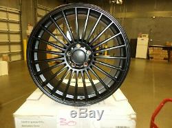 Set of Mandrus 23 wheels 19x8.5 5-112 & 19x9.5 5-112 matte black finish