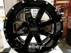Set of Moto Metal MO962 wheels 20x10 6-139.7(24) gloss black / milled finish