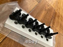 Set of Original Fender F Locking Machine Heads / Tuners, Rare Black Finish