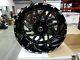 Set Of Tis Offroad 544 Gloss Black/milled Finish 22x12 5-5 / 5-5.50(-44)