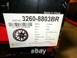 Set of Touren TUR60 wheels 18x8 5-100/114.3(40) red stripe satin black finish