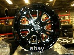 Set of Vison Fury wheels 20x10 5-127(-25) gloss black / ball milled finish
