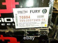 Set of Vison Fury wheels 20x10 5-127(-25) gloss black / ball milled finish