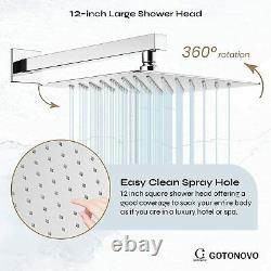 Shower Faucet System Set 10Rainfall Tub Spout with Mixing Valve Chrome Finish