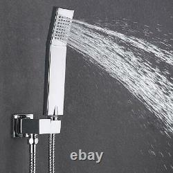 Shower Faucet System Set 10Rainfall Tub Spout with Mixing Valve Chrome Finish