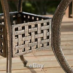 Sierra Cast Aluminum Outdoor Dining Set in Copper Finish