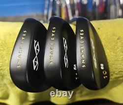 Snake Eyes Forged Black Nitride 3 Wedge Set 52-56-60 Spine Aligned Black S300