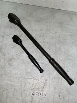 Snap-On 7.25 & 15 3/8 1/2 Dr Ratchets Industrial Black Finish GF720B GSL936