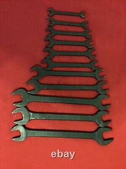Snap On Open End Wrench Set 11 Piece SAE 3/8 To 1 1/4 Black Industrial Finish
