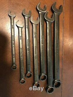 Snap On Tool SAE Flank Drive Wrench Set GOEX707B 3/8-3/4 Industrial Finish Black