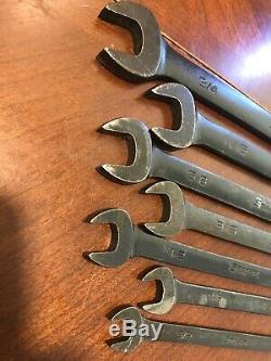 Snap On Tool SAE Flank Drive Wrench Set GOEX707B 3/8-3/4 Industrial Finish Black