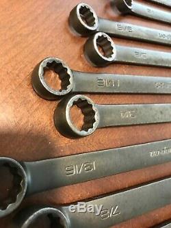 Snap On Tools SAE Flank Drive Wrench Set GOEX711B 5/16-1 Industrial Finish Black