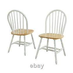 Solid Wood Chairs Set Of 2 Kitchen Nook Dining Room Seat Farmhouse 4 Finishes
