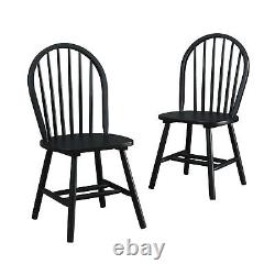 Solid Wood Chairs Set Of 2 Kitchen Nook Dining Room Seat Farmhouse 4 Finishes