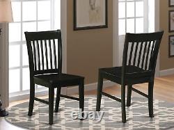 Solid Wood Norfolk Dining Chair in Black Finish Set of 2