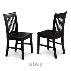 Solid Wood Norfolk Dining Chair in Black Finish Set of 2