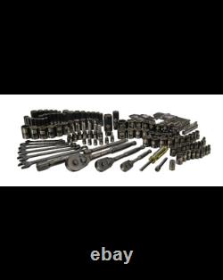 Stanley 183-piece Black Chrome Finish Socket Set New