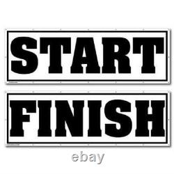 Start and Finish Black Vinyl Banner Set of 2