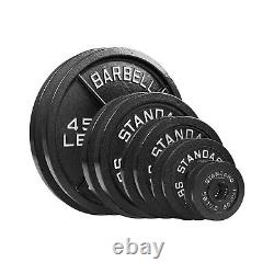 Steel Olympic Plates 175LB Set Premium 2 Inch 175 Pound Weight Plate Package