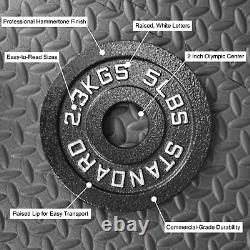 Steel Olympic Plates 175LB Set Premium 2 Inch 175 Pound Weight Plate Package
