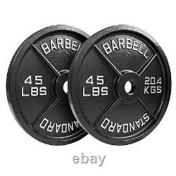 Steel Olympic Plates 175LB Set Premium 2 Inch 175 Pound Weight Plate Package