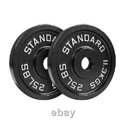 Steel Olympic Plates 175LB Set Premium 2 Inch 175 Pound Weight Plate Package