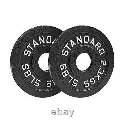 Steel Olympic Plates 175LB Set Premium 2 Inch 175 Pound Weight Plate Package