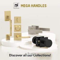 Stylish Reversible Door Knob & Keyed Deadbolt Set Durable Matte Black Finish