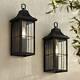 Sunderland 18 1/2 High Black Finish Steel Outdoor Wall Light Set Of 2